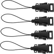 ELAYARD 4Pcs Quick Release Camera Strap Loop Connector Black Lanyard Clips for Mirrorless Cameras Durable Detachable Design for Safe Travel Easy Conversion