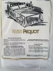 NEW Vintage Double Bed Sheet Pequot Percale White USA Deadstock NOS