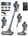 Cordless Vacuum Cleaner, 450W 40KPA 55 Mins Runtime Stick Vacuum Cordless wit...