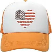 [ZMvise] Heart Design American Vintage Unisex Trucker Hat Custom Mesh Baseball Cap