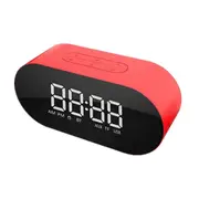 P1 Wireless Speaker Mirror Bluetooth Speaker With Alarm Clock Mini Version Red