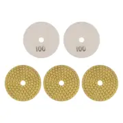 5pcs 3" Grits 100 Premium Diamond Polishing Pads Wet/Dry for Stone Concrete