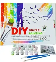 Painting By Numbers DIY Design Canvas BIBLIODAM PICTURE GZ004 Acrylic Paint USA