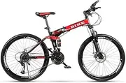 Foldable Mountainbike 24/26 Inches, MTB Bicycle with Spoke Wheel,24-Stage Shift,24inches