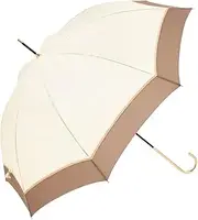 ビコーズ(because) Because B-150116 Long Umbrella, Plain Bi-Color, White