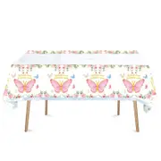 Butterfly Theme Plastic Tablecloth Table Cover 180cm x 108cm - Kids Birthday Party Tableware