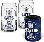 Geelong Cats AFL Footy Can Glasses and Can Cooler