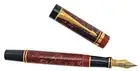 Parker Duofold Centennial Fountain Pen Marble Red 18K Med Pt # 83 New In Box