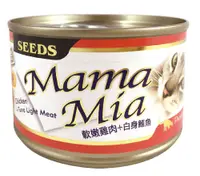 在飛比找松果購物優惠-[24罐/箱]SEEDS-MamaMia軟凍貓罐-雞+鮪17