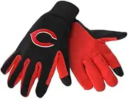 FOCO Cincinnati Reds Color Texting Gloves, Red