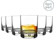 6x Barglass Whisky Glasses Classic Scotch Whiskey Tumblers Bubble Base 280ml