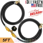 5Feet 2 Ways Y Splitter CGA Propane Converter Adapter Hose for QCC1 5-40lbs Tank
