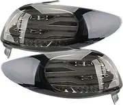 1Pair LED Rear Tail Lights Stop Brake Turn Signal Lamp，Compatible with Peugeot 206 206CC 2004-2008(1pair Gray)
