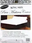 PEVA Fitted Mattress Cover Protector Waterproof Dust Free Bed Sheet (King)