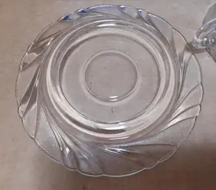 立頓玻璃杯茶組 冷泡茶杯盤組 螺旋紋玻璃花茶杯盤組 咖啡杯盤組 178 ml