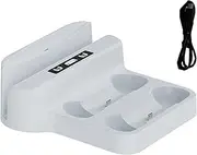JOYSOG PS5 Charger Station, 2 in 1 Charging Dock for PlayStation PS5 Portal Controller & Remote Player Charging Stand with 2 Type C Plug and Cable (white)