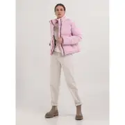 Replay Womens Casual Fine Poly Silky Touch Jacket Almond Pink