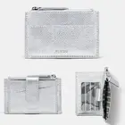 New Mimco Duo Silver Wallet Coin Card Slots + Dust Bag