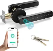 Smart Door Lock - Keyless Entry Door Lock with Handle, 5 in 1 Smart Lock with...