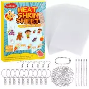 Auihiay 145 Pieces Heat Shrink Plastic Sheet Kit Shrinky Dinks Include 20 PCS Sh