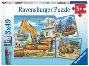 Construction Vehicle Jigsaw Puzzle, 3x49 piece