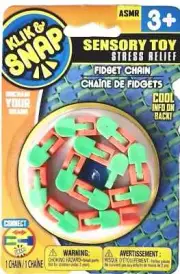 Fidget Chain Klik & Snap, Sensory Toy for Stress Relief - ASMR Color Random