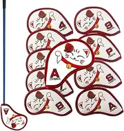 MINUSE Golf Putter Headcover | Embroidery Lucky Cat Driver Head Dog - Semicircle Water-resistant PU Driver Covers Protection For Fairway Woods Headcovers