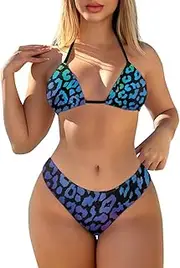 [BYCHECAR] Bikini Set Two Pieces Swimsuit for Women Sexy Halter Bathing Suit 2025