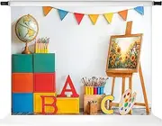 Kate Back to School Backdrop Students Welcome Children Kids to School Photography Backdrops White Background, 7x5ft