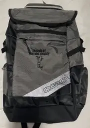 OGIO X-fit Multi-Pocket Gray/Black Backpack Wet/Dry Shoe Pocket Rucksack w/Logo