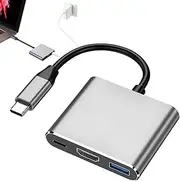 HUB Port, Type-C Docking Station, Multiport Laptop Adapter, Enlarge Display Transparent, Fast Connectivity, 3 Ports 4K Docking Station 5 GBIT/S T