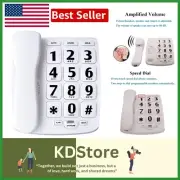 Corded Big Button Phone for Elderly - Amplified Volume & Speed Dial Feature