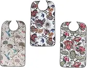 Healvian Adult Elderly Bibs Women Portable Washable Tpu Polyester Fiber Bibs Set