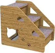 Dog Ramp for Bed - Portable 3-Step Dog Steps for Medium/Small Dogs, Dog Stairs for High Beds, Old Cats - Pets Stairs, Pets Steps Non-Slip Construction for Beds,