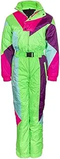 [Funky Alps] FunkyAlps - Old School Ski Suit - Unisex Retro Ski Outfit - Windproof and Waterproof - Perfect for Après Ski - Available in Sizes S to XXL, Old School, X-Large