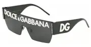 Dolce Gabbana DG2233 01/87 Black Square Gray 143-145mm Non-Polarized Sunglasses