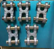 CM Columbus McKinnon Mid-Link Grade 70 5/8" Chain Size, p/n M610. Set of 5