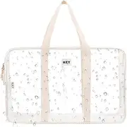 Clear crross boddy Bag - Beach Tote with Zipper Pocket | Clear Pool Lightweight Bag | Large Capacity Waterproof Transparent Pool Tote | Portable Storage Pouch for Gyms, Travel Bag for Water Bottle
