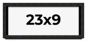 23x9 Shadow Box Black Rustic Barnwood Display Frame | 1.125 Inch Deep | 0.875 I