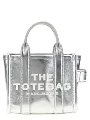 [Marc Jacobs] Marc Jacobs-The Metallic Leather Crossbody Tote Borse A Tracolla Silver-Donna OS Silver