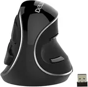 M618 Plus LED Ergonomic Wireless Optical Vertical Mouse 1600 DPI 6 Buttons Office Comfort Mice Corded Gaming Mouse with USB Receiver and Removable Palm Rest for PC Laptop Computer