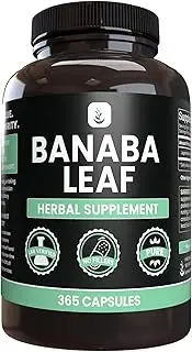 Pure Original Ingredients Banaba Leaf Extract (365 Capsules) No Magnesium Or Rice Fillers, Always Pure, Lab Verified