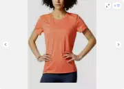 Adidas Women's Climalite Nova Short Sleeve Tee Polyester (Orange, MEDIUM) NWT
