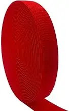 Red Knit Elastic Band 1 inch 10 Yards Double-Side Twill Woven Elastic Heavy Stretch Straps Elastic Spool Band for Sewing Clothing Pants Waistband Wigs Skirts Craft DIY Projects