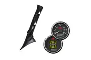 Ford Ranger PX MKII & Everest 2015 Pillar Pod w/ Black Boost & Dual Volts Gauge
