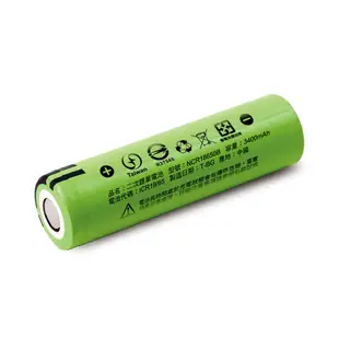 日本iNeno 18650高效能鋰電池3400mAh 內置日本松下(綠皮平頭 送Bmax雙槽充電器) 現貨 廠商直送