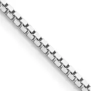 22 Inch Sterling Silver Rhodium-Plated 1.5mm Box Chain
