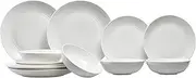 [Royal Doulton] Gordon Ramsay Maze White Collection Stoneware Set of 12 - Dinner Plates, Side Plates, & Cereal Bowls Ideal for Breakfast, Lunch and Dinner