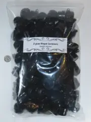 100-3gram Black Hinged Pop-Up Jars/Containers plastic lot with attached lid New