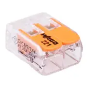 50 x 221-612 WAGO 2-Way Compact Lever Connector 6mm² 41A